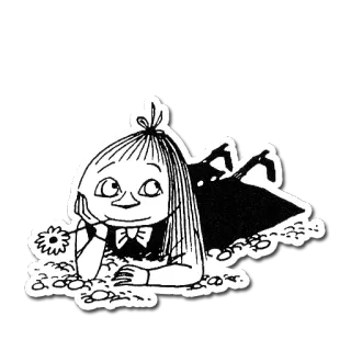 😊 Little My Moomins moomin, pequeña my, dibujos animados, personaje, kawaii, lindo telegram sticker