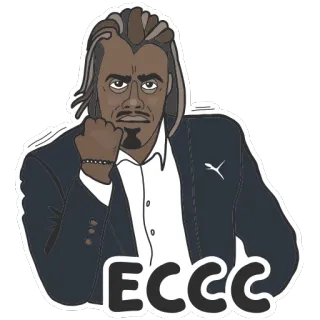 👍 ECCC man, suit, ECCC, serious, sitting, thinking telegram sticker