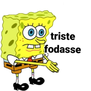😞 SpongeBob SquarePants triste
fodasse SpongeBob, sad, offensive, cartoon, sticker telegram sticker
