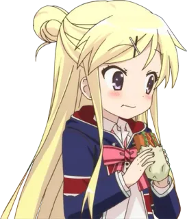 😐 Anime, Mädchen, Essen, Süß, Cartoon telegram sticker