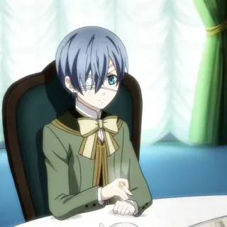 ♥️ Ciel Phantomhive Black Butler anime, manga, character, boy, phantomhive, eye patch telegram sticker