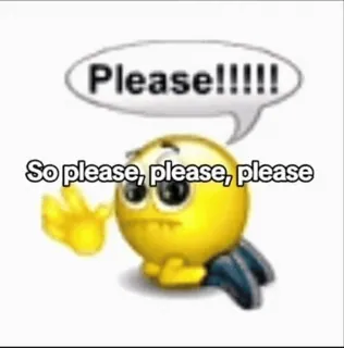 🙏 Please!!!!! So please, please, please telegram sticker