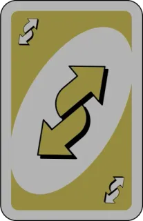 💛 uno, reverse, card game, arrow whatsapp sticker
