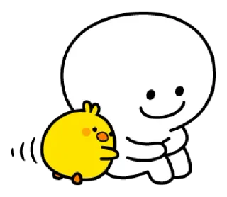 🙂 Dessin animé, Personnage, Mignon, Animal, Poussin, Oiseau, Kawaii whatsapp sticker