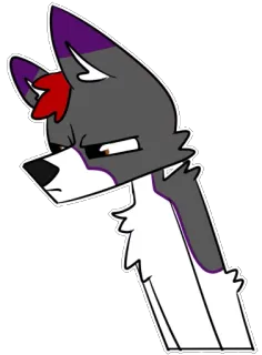 😑 lobo, dibujos animados, animal, personaje, pegatina, furry telegram sticker