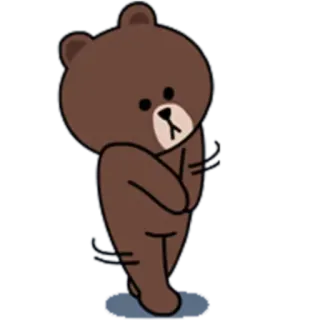 😊 Brown Bear Dessin animé, Ours, Mignon, Animal, Personnage telegram sticker