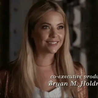 🍟 co-executive produ Bryan M. Holdrn femme, blonde, actrice, personne, portrait telegram sticker