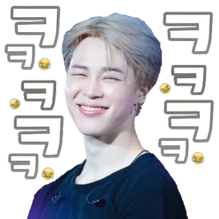 😂 Jimin ㅋㅋ kpop, singer, smile, happy, joy, idol, korean telegram sticker