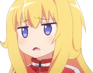 🙄 Gabriel White Tenma Gabriel DropOut anime, girl, blonde, cute, expression, tired telegram sticker