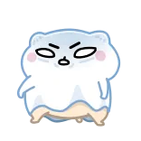 😤 fantasma, cartone animato, arrabbiato, carino, personaggio, animazione, kawaii telegram sticker