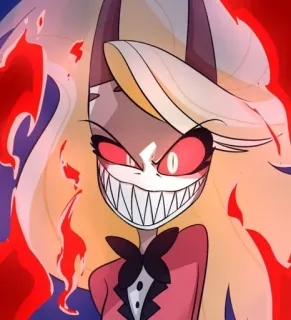 😈 Charlie Morningstar Hazbin Hotel Мультфильм, Дьявол, Демон, Аниме, Ужасы, Hazbin Hotel, Чарли Морнингстар telegram sticker