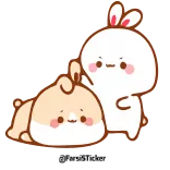 🤭 @TarciSticker 兔子, 卡通, 可爱, 动物, 贴纸, 卡哇伊, 兔兔 telegram sticker