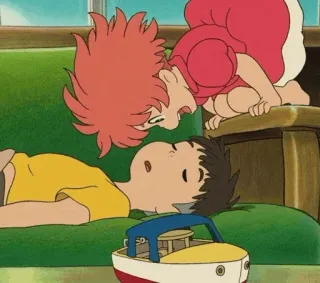🐽 Ponyo Anime, Studio Ghibli, Desenho animado, Crianças, Filme, Fofo, Animado whatsapp sticker