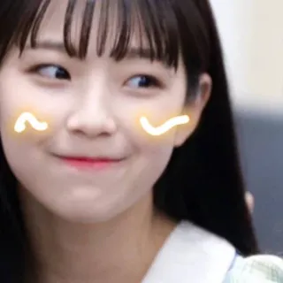 🗾 fille, femme, sourire, mignon, portrait, asiatique telegram sticker