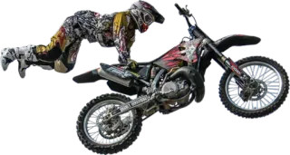 😎 Motocross, Moto, Cascade, Dirt Bike, Sports extrêmes whatsapp sticker