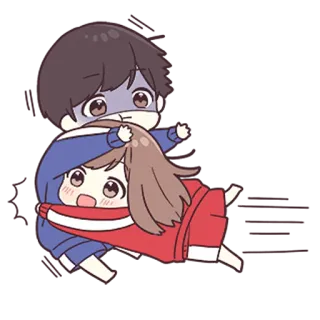 ❤️ couple, hug, anime, cartoon, relationship, love whatsapp sticker