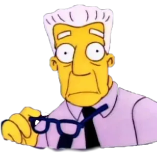 😨 Professor Frink The Simpsons Profesor Frink, Simpsonowie, Kreskówka, Nerd, Naukowiec, Okulary telegram sticker