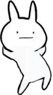 🤣 Hase, Kaninchen, Obszöne Geste, Cartoon, Tier, Weiß, Sticker whatsapp sticker