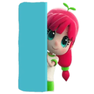 👀 Desenho animado, Bonito, Menina, Personagem, Animação telegram sticker