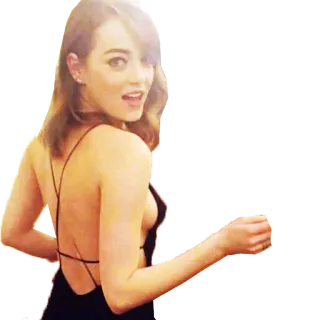 💃 Emma Stone 여배우, 유명인, 여자, 사람, 드레스, 인물사진 telegram sticker