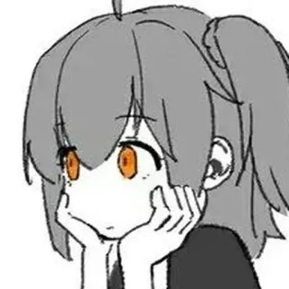 🤔 Garota anime, Desenho animado, Ilustração, Bonito, Garota telegram sticker