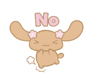 ⭐ NO cinnamoroll, sanrio, cartoon, cute, no, denial telegram sticker