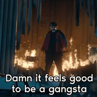 🤑 Damn it feels good to be a gangsta Feuer, Gangster, Gewalt, Anstößig telegram sticker