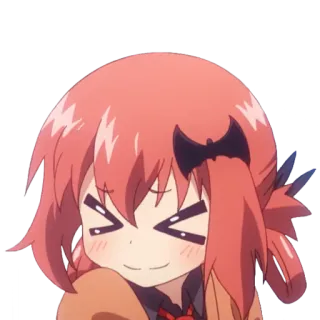 😆 anime, cartoon, cute, character, devil, smile, girl whatsapp sticker