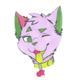 😜 chat, animal, animal de compagnie, dessin animé, autocollant telegram sticker