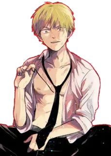 😒 Denji Chainsaw Man chainsaw man, denji, anime, manga telegram sticker
