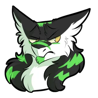 😠 furry, animal, anthro, fox, wolf whatsapp sticker