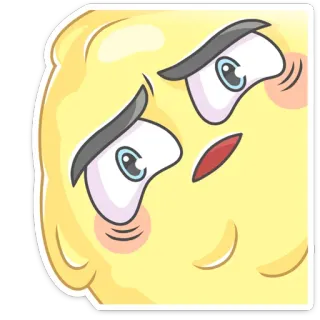 👀 emoji, cartoon, yellow, face, expression whatsapp sticker