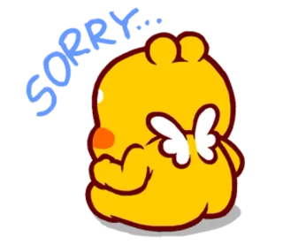 🌝 SORRY... извинения, грустный, милый, мультфильм, сожаление, прости whatsapp sticker