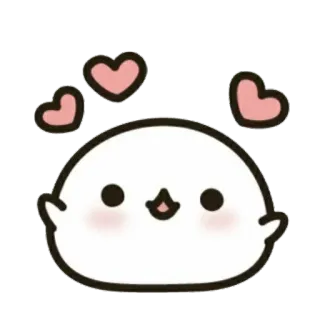 ❤ cute, kawaii, hearts, cartoon, chibi, adorable, sweet telegram sticker