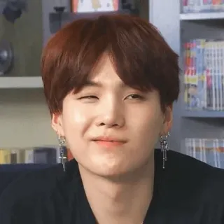 😏 Suga Suga, BTS, K-pop, singer, wink telegram sticker