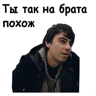 😌 Ты так на брата похож telegram sticker
