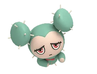 😔 Maractus pokemon, cactus, plant, cute, cartoon telegram sticker