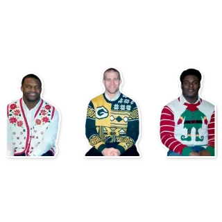 🎉 natal, sweater natal jelek, orang, musim dingin, liburan whatsapp sticker