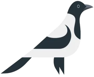 😀 сорока, птица, животное, дикая природа, природа, птичий telegram sticker