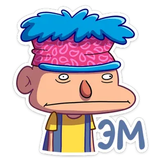 🤨 ЭМ cartoon, character, illustration, sticker telegram sticker