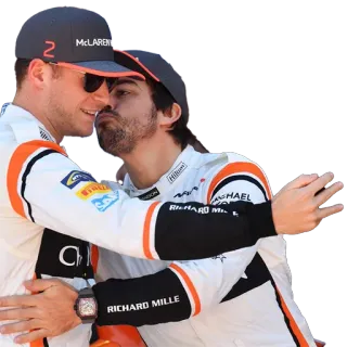 🥰 formule 1, course, sport automobile, câlin, amitié whatsapp sticker