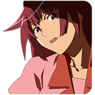😒 Anime, Ragazza, Ritratto, Cartone animato telegram sticker