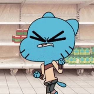 🥳 Gumball Watterson The Amazing World of Gumball Desenho animado, Gumball, Frustrado, Bravo, O Incrível Mundo de Gumball telegram sticker