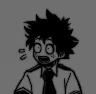 😦 Izuku Midoriya My Hero Academia Anime, Manga, Izuku Midoriya, My Hero Academia, Dessin animé whatsapp sticker