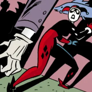 📎 Harley Quinn Harley Quinn, DC Comics, Bösewicht, Superbösewicht, Comic, Clown, Cartoon telegram sticker