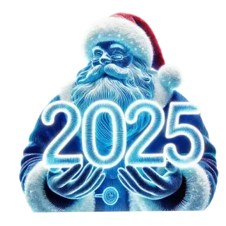🎩 Santa Claus 2025 ซานตาคลอส, คริสต์มาส, 2025, วันหยุด, ฤดูหนาว, รื่นเริง, การเฉลิมฉลอง whatsapp sticker