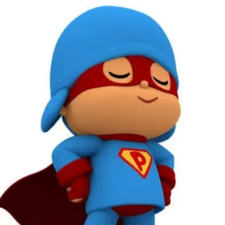 🦸 Pocoyo dibujos animados, superhéroe, Pocoyo, niño whatsapp sticker