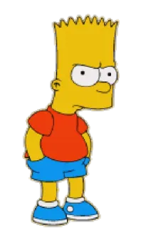 😠 Bart Simpson The Simpsons Bart Simpson, The Simpsons, cartoon, character, animated telegram sticker