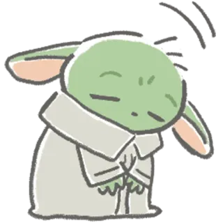 😔 Grogu โกรกู, เบบี้ โยดา, สตาร์ วอร์ส, น่ารัก, The Mandalorian, เด็กทารก, การ์ตูน telegram sticker