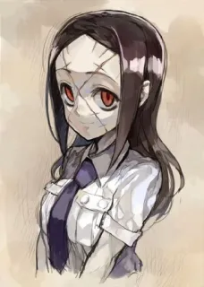 😊 Anime, Personaggio, Ragazza, Uniforme scolastica, Manga telegram sticker